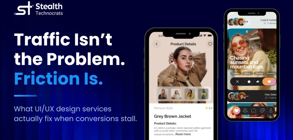 What UIUX design services actually fix when conversions stall UIUX design services