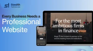Professional business owner reviewing their website on laptop with digital marketing analytics displayed on screen