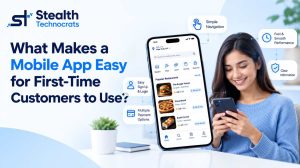 Mobile app interface designed for simple navigation and easy onboarding