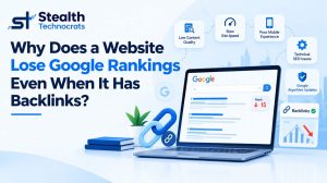 Website search rankings declining despite having backlinks